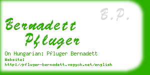 bernadett pfluger business card